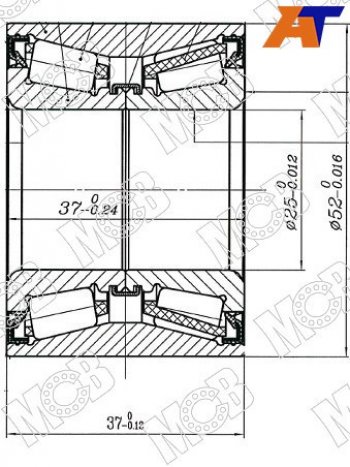 Подшипник задней ступицы MCB CITROEN C3 FC/FN хэтчбэк (2002-2009)