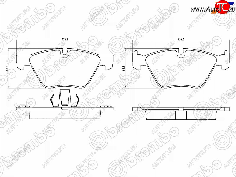 5 449 р. Колодки тормозные передние FL-FR SAT BMW 5 серия F10 седан дорестайлинг (2009-2013)  с доставкой в г. Нижний Новгород