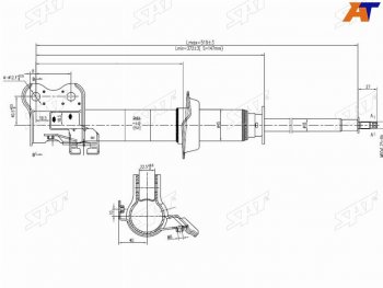 Стойка передняя RH SAT Nissan March K11 хэтчбэк 5 дв. 2-ой рестайлинг (1997-2003)