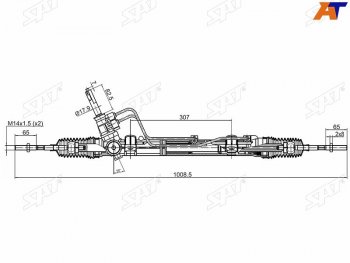 13 549 р. Рейка рулевая с ГУР LHD SAT Renault Logan 2 дорестайлинг (2014-2018)  с доставкой в г. Нижний Новгород. Увеличить фотографию 1