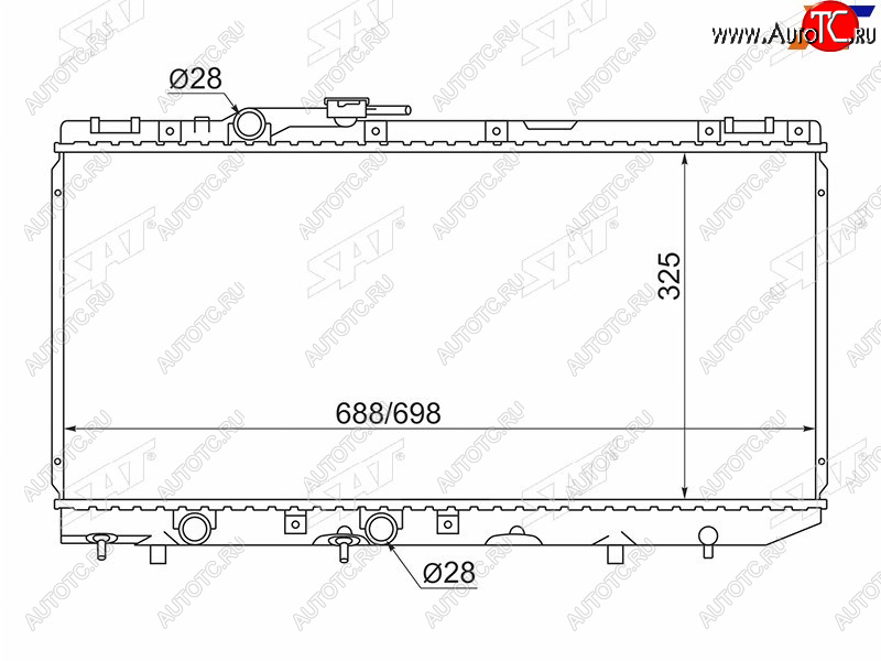6 849 р. Радиатор SAT  Toyota Corsa  L50 (1994-1997) седан дорестайлинг  с доставкой в г. Нижний Новгород