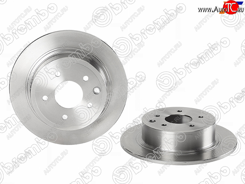 4 599 р.  Диск тормозной задний Ø291.5 BREMBO  Nissan Juke (1 YF15), Qashqai (1), Qashqai +2 (1), Serena (C26,  C27), Teana (1 J31,  2 J32,  3 L33)  с доставкой в г. Нижний Новгород