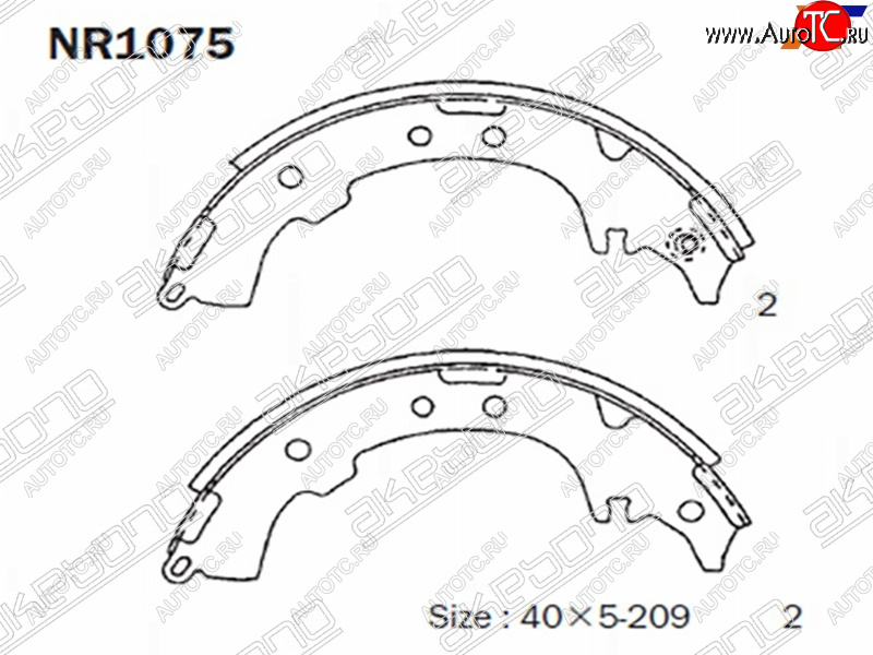 2 049 р. Колодки тормозные зад барабанные RR SAT  Toyota Gaia  XM10 - Rush  J200  с доставкой в г. Нижний Новгород