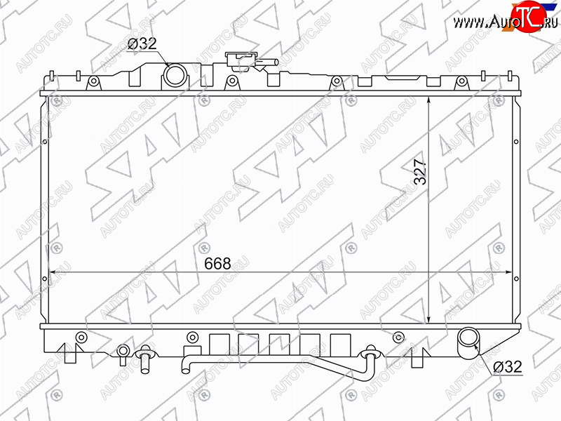 7 549 р. Радиатор SAT  Toyota Corona  T190 (1992-1994) седан дорестайлинг  с доставкой в г. Нижний Новгород