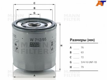 1 099 р. Фильтр масляный V-1,6 MANN Audi A1 8X1 хэтчбэк 3 дв. дорестайлинг (2010-2014)  с доставкой в г. Нижний Новгород. Увеличить фотографию 1