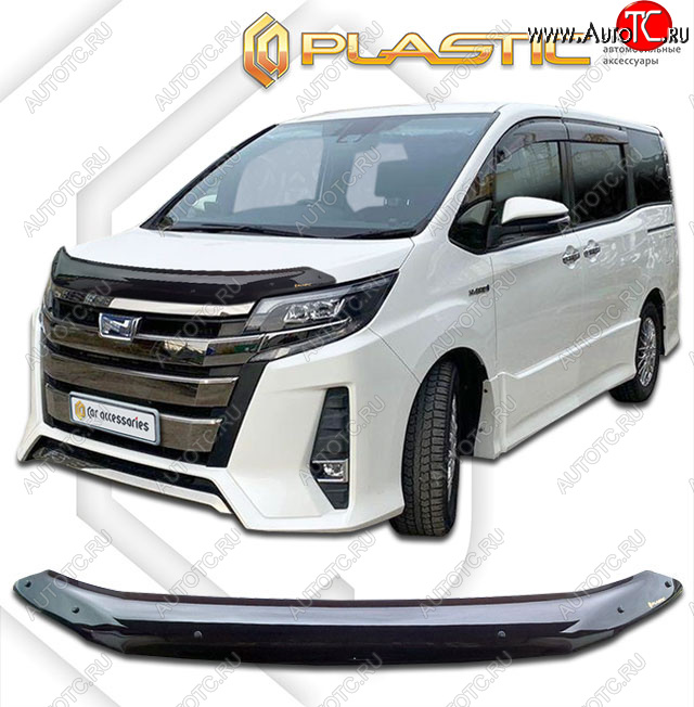 2 079 р. Дефлектор капота (Япония) CA-Plastic Toyota Noah 3 дорестайлинг (2014-2017) (classic черный, без надписи)  с доставкой в г. Нижний Новгород