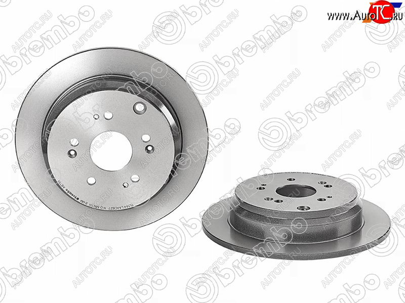 5 799 р. Задний тормозной диск BREMBO  Honda CR-V (RD4,RD5,RD6,RD7,RD9 ,  RE1,RE2,RE3,RE4,RE5,RE7,  RM1,RM3,RM4,  RW,RT), Odyssey (RC4, RC1, RC2), StepWagon (5 RP1,RP2, RP3, RP4,  5 RP1,RP2, RP3, RP4, RP5)  с доставкой в г. Нижний Новгород