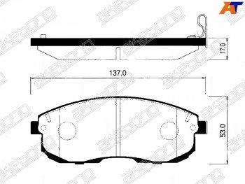 Колодки тормозные перед FR-FL SAT  Juke  1 YF15, Teana  2 J32