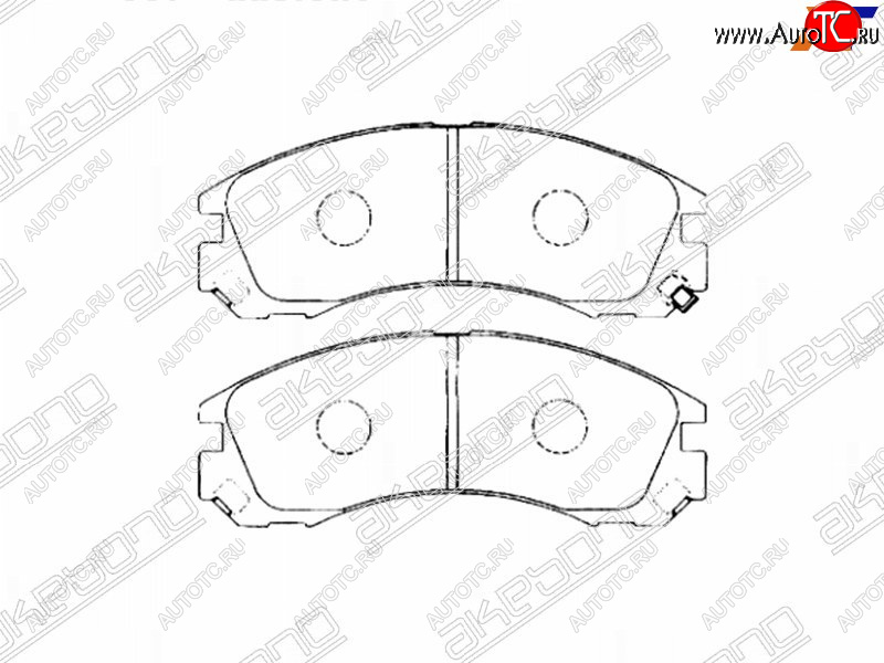 2 369 р. Колодки тормозные перед FR-FL SAT Mitsubishi Airtek (2001-2008)  с доставкой в г. Нижний Новгород