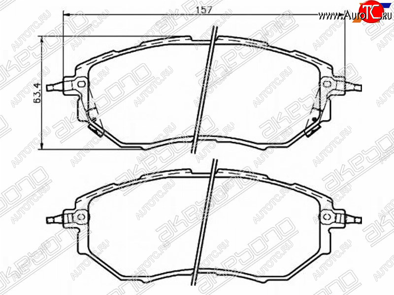 2 999 р. Колодки тормозные перед FL-FR SAT Subaru Legacy BH/BE12 универсал (1998-2003)  с доставкой в г. Нижний Новгород