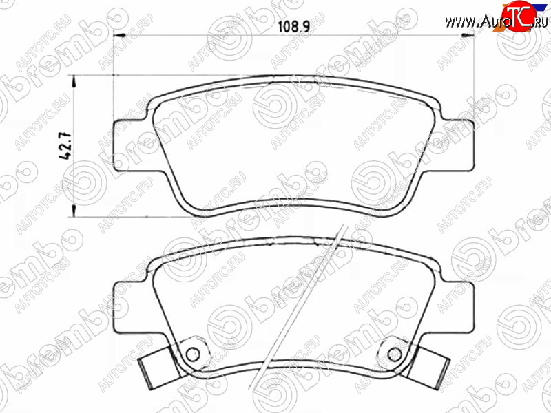 3 699 р. Колодки тормозные задние RH-LH SAT Honda CR-V RE1,RE2,RE3,RE4,RE5,RE7 дорестайлинг (2007-2010)  с доставкой в г. Нижний Новгород