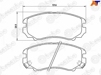 Колодки тормозные перед FR-FL SAT Chery (Черри) Tiggo 7 PRO (Тиго) (2019-2024), KIA (КИА) Soul (Сол) ( AM,  PS,  SK3) (2008-2022)