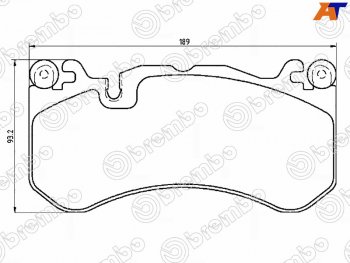 Колодки тормозные передние FL-FR SAT Audi A6 C7 дорестайлинг, седан (2010-2014)