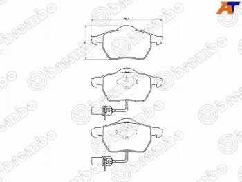 4 549 р. Колодки тормозные FR SAT  Audi A4 B5 8D2 седан 2-ой рестайлинг (1999-2001)  с доставкой в г. Нижний Новгород. Увеличить фотографию 1