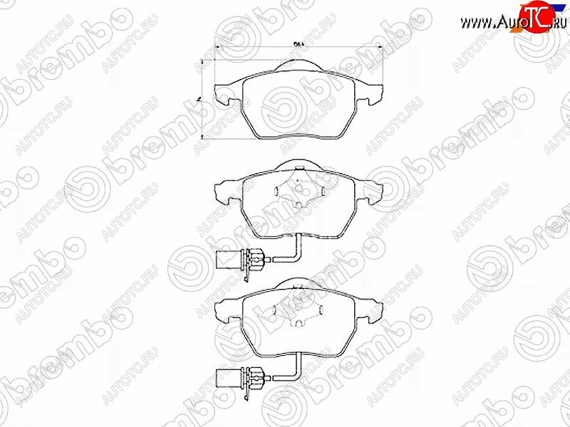 4 549 р. Колодки тормозные FR SAT  Audi A4 B5 8D2 седан 1-ый рестайлинг (1996-1998)  с доставкой в г. Нижний Новгород