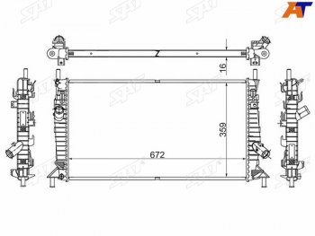 Радиатор SAT Mazda 3/Axela BK дорестайлинг седан (2003-2006)
