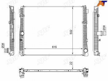 Радиатор охлаждающей жидкости SAT  3 серия ( F34,  G20,  G21), 4 серия ( F32,  F36)