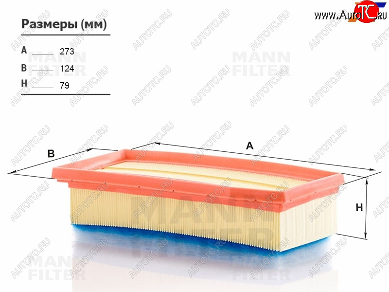 2 269 р. Фильтр воздушный MANN  Renault Duster ( HS,  HM) - Sandero ( (BS),  (B8))  с доставкой в г. Нижний Новгород