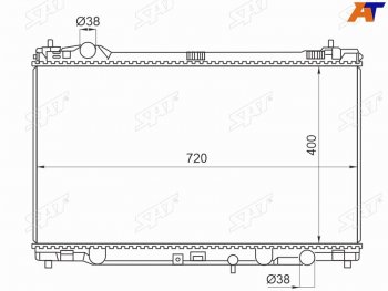 9 749 р. Радиатор охлаждающей жидкости SAT   Lexus IS250  XE30 седан (2013-2016) дорестайлинг  с доставкой в г. Нижний Новгород. Увеличить фотографию 1