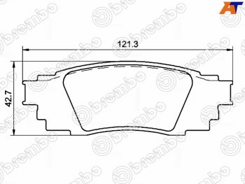 4 699 р. Копируемое: Колодки тормозные задние LH-RH SAT Lexus RX 270 AL20 дорестайлинг (2015-2019)  с доставкой в г. Нижний Новгород. Увеличить фотографию 1