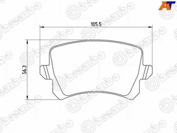 3 199 р. Колодки тормозные LH-RH SAT   Audi A3 (8PA хэтчбэк 5 дв.,  8P1 хэтчбэк 3 дв.), Skoda Octavia (A5), Superb (B6 (3T),  B6 (3T5)), Yeti  с доставкой в г. Нижний Новгород. Увеличить фотографию 1