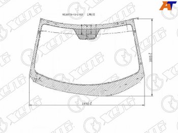 Стекло лобовое (5D HBK) XYG Hyundai (Хюндаи) Veloster (Велостер)  FS (2011-2018) FS дорестайлинг, рестайлинг