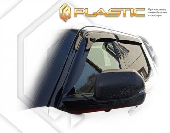 2 159 р. Дефлектора окон CA-Plastic  Toyota Tundra  XK70 (2021-2024) (серый Сlassic полупрозрачный)  с доставкой в г. Нижний Новгород. Увеличить фотографию 2