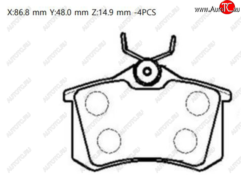 1 479 р. Колодки тормозные зад RH-LH SAT Audi A4 B6 седан (2000-2006)  с доставкой в г. Нижний Новгород