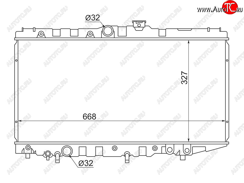 4 999 р. Радиатор SAT  Toyota Corona  T190 (1992-1994) седан дорестайлинг (применимо Toyota Corolla (E90) 87-92 Carina (T170) 88-92 Corolla Levin 87-91 Corona (T170) 87-)  с доставкой в г. Нижний Новгород