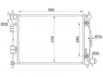 Радиатор охлаждающей жидкости SAT Hyundai Elantra MD дорестайлинг (2010-2013)