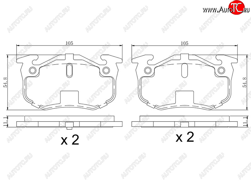 899 р. Колодки тормозные задние RH-LH SAT  Peugeot 206  седан (2006-2009), Renault Megane ( LA,  KA) (1995-2003)  с доставкой в г. Нижний Новгород