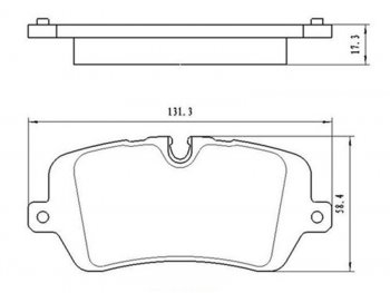 Копируемое: Колодки тормозные задние LH-RH SAT Land Rover Range Rover 4 L405 рестайлинг (2017-2024)