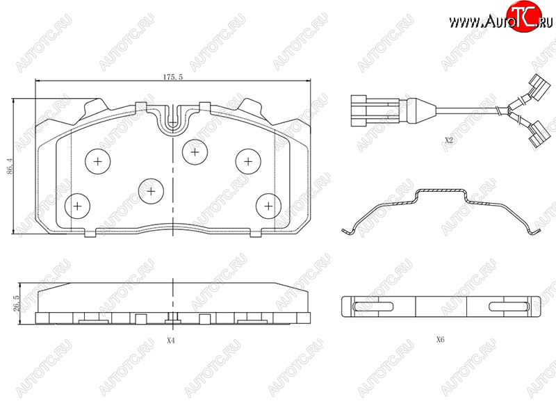 3 999 р. Колодки тормозные перед FL-FR SAT  ГАЗ ГАЗель Next ( A21,A22, С41, С42,  A21,A22, С41, С42, Фермер,  A60,A63, A64,  A62,А65,  A31,A32, C45, C46) - ГАЗель NEXT Citiline  А68 (система Wabco PA с датчиком)  с доставкой в г. Нижний Новгород