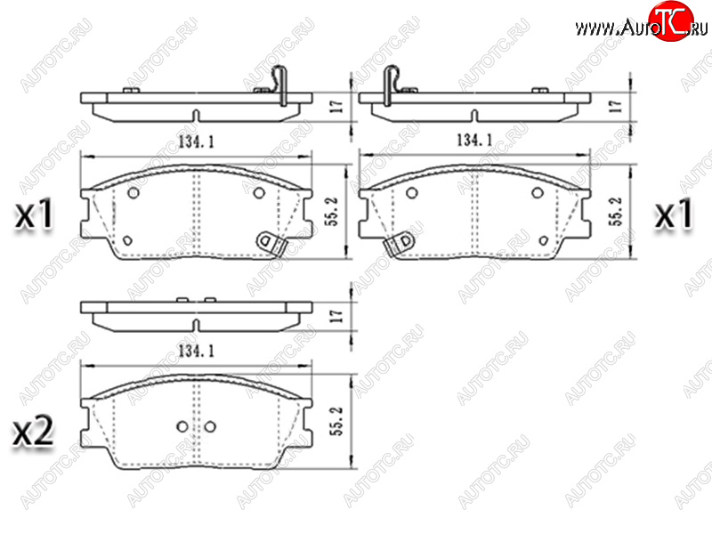 1 099 р. Колодки тормозные передние FR-FL SAT   Hyundai Creta  SU (2020-2022), KIA Soul  SK3 (2018-2022)  с доставкой в г. Нижний Новгород