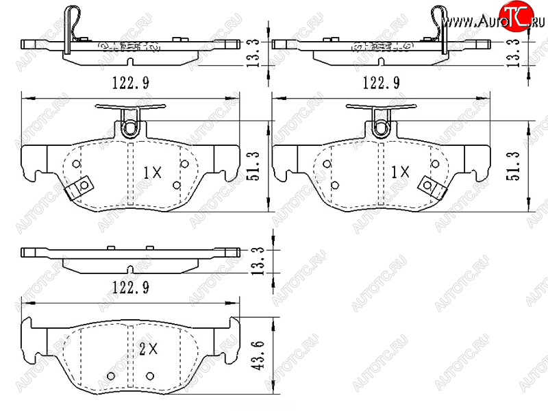 1 069 р. Колодки тормозные задние RH-LH SAT Mazda 3/Axela BP седан (2019-2024)  с доставкой в г. Нижний Новгород