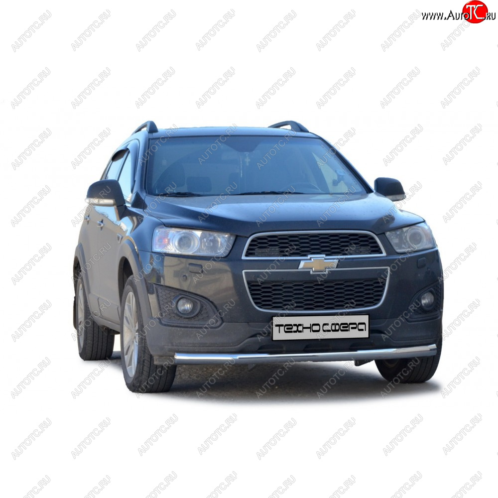 24 999 р. Защита переда труба нержавейка d63.5, Техно Сфера  Chevrolet Captiva ( CN202S) (2006-2024)  дорестайлинг, 1-ый рестайлинг, 2-ой рестайлинг,  дорестайлинг, дорестайлинг (Нержавейка)  с доставкой в г. Нижний Новгород