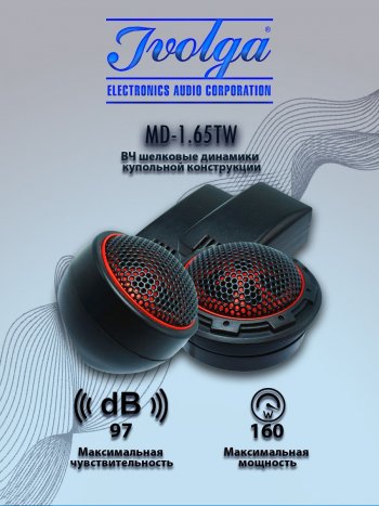 ВЧ акустическая система (твиттер пищалки, 40мм/1,65″) Ivolga MD-1.65TW BAW Fenix 1044 (2007-2012)