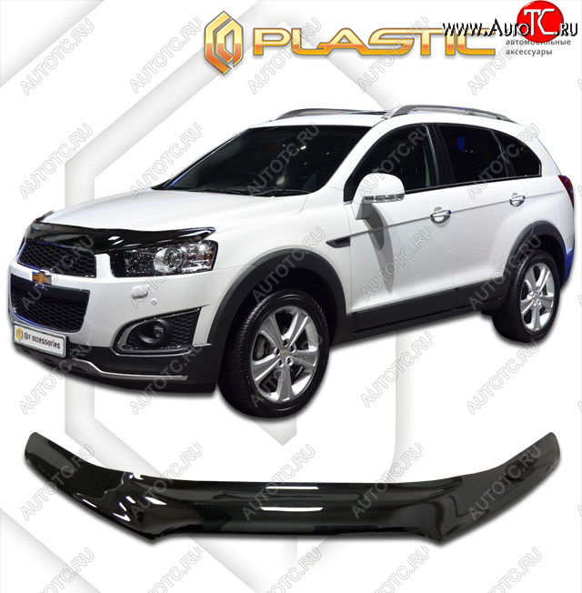 2 149 р. Дефлектор капота (exclusive) CA-Plastic Chevrolet Captiva 1-ый рестайлинг (2011-2013) (Classic черный)  с доставкой в г. Нижний Новгород