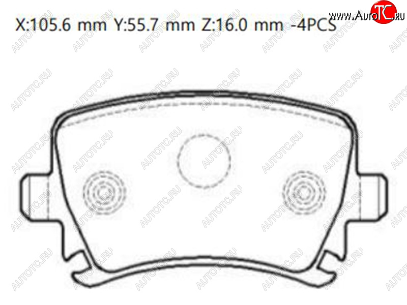 2 399 р. Колодки тормозные зад LH-RH SAT  Haval F7, F7x, Skoda Octavia (A5), Superb (B6 (3T),  B6 (3T5),  (B6) 3T), Yeti  с доставкой в г. Нижний Новгород