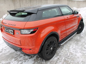 Пороги алюминиевые с пластиковой накладкой ТСС Тюнинг Land Rover Range Rover Evoque 1 L538 рестайлинг 5 дв. (2015-2018)