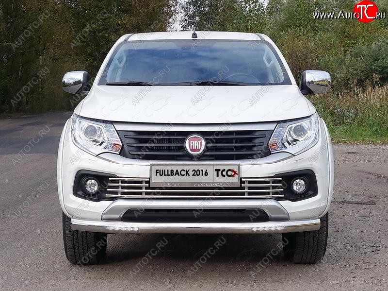 6 249 р. Рамка гос. номера ТСС Тюнинг Fiat Fullback (2016-2018) (нержавейка)  с доставкой в г. Нижний Новгород