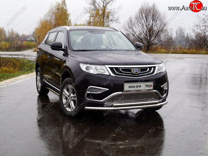 6 449 р. Рамка гос. номера ТСС Тюнинг  Geely Atlas  NL3 (2016-2022) (нержавейка)  с доставкой в г. Нижний Новгород