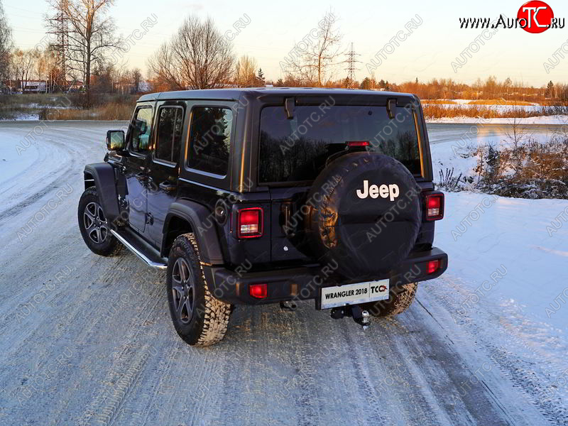 6 449 р. Рамка гос. номера ТСС Тюнинг  Jeep Wrangler  JL (2018-2024) (нержавейка)  с доставкой в г. Нижний Новгород