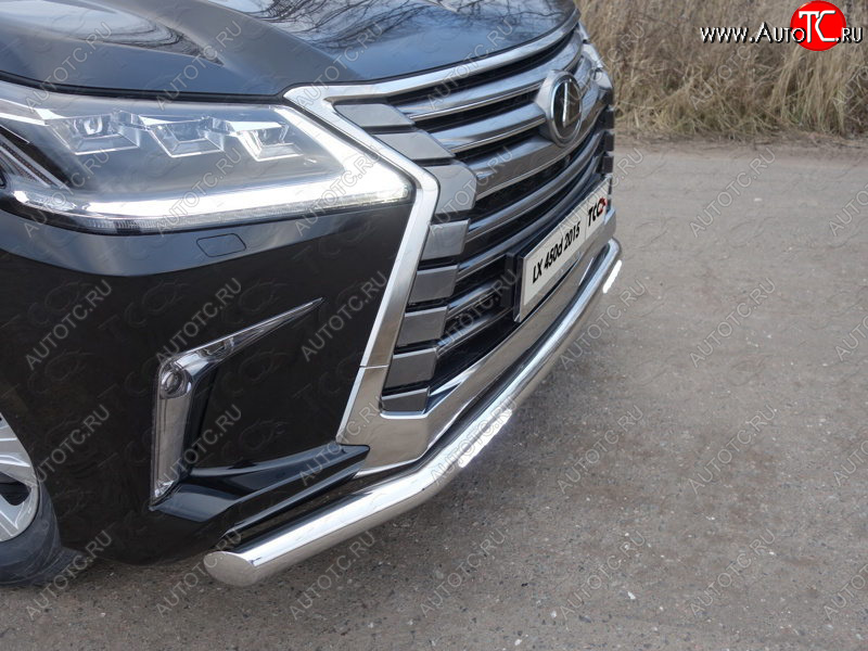 6 249 р. Рамка гос. номера ТСС Тюнинг Lexus LX570 J200 2-ой рестайлинг (2015-2022) (нержавейка)  с доставкой в г. Нижний Новгород