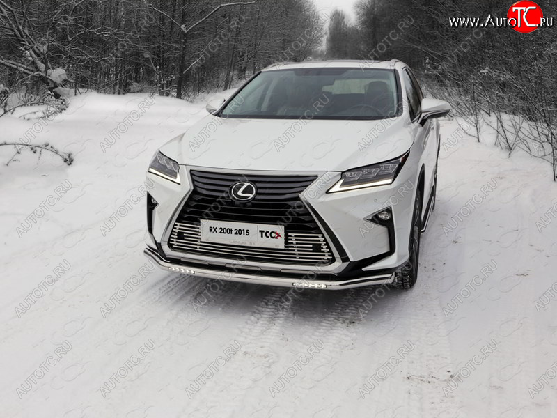 6 249 р. Рамка гос. номера ТСС Тюнинг Lexus RX 200T AL20 дорестайлинг (2015-2017) (нержавейка)  с доставкой в г. Нижний Новгород