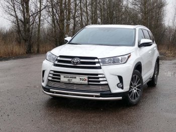 Рамка гос. номера ТСС Тюнинг Toyota Highlander XU50 рестайлинг (2016-2020)  (нержавейка)