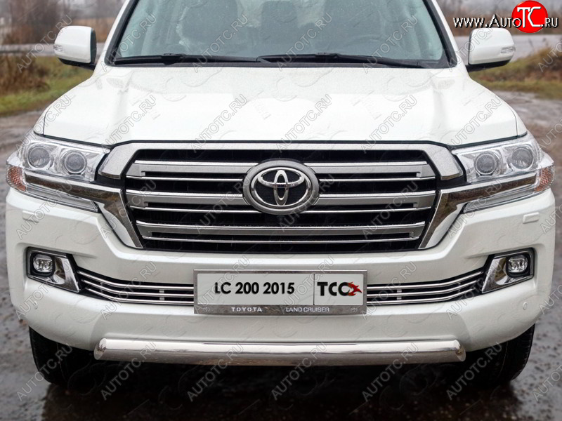 6 249 р. Рамка гос. номера ТСС Тюнинг Toyota Land Cruiser 200 2-ой рестайлинг (2015-2021) (нержавейка)  с доставкой в г. Нижний Новгород