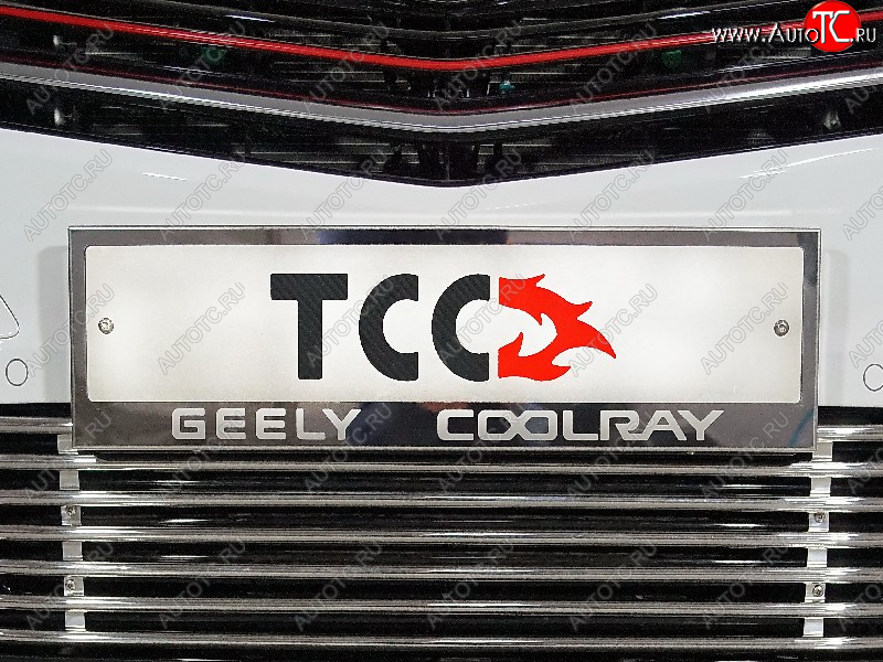 5 299 р. Рамка гос. номера ТСС Тюнинг  Geely Coolray  SX11 (2018-2023) дорестайлинг (нержавейка)  с доставкой в г. Нижний Новгород