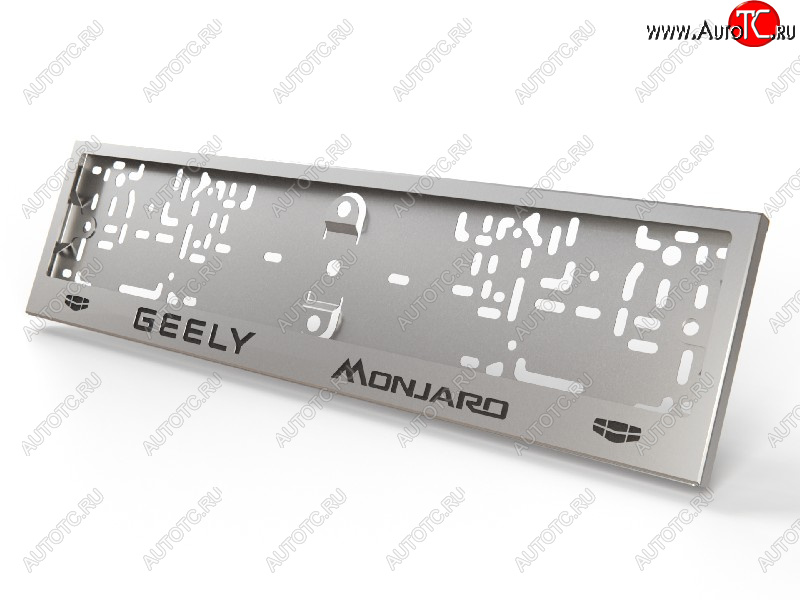 4 999 р. Рамка гос. номера ТСС Тюнинг Geely Monjaro (2022-2024) (нержавейка)  с доставкой в г. Нижний Новгород