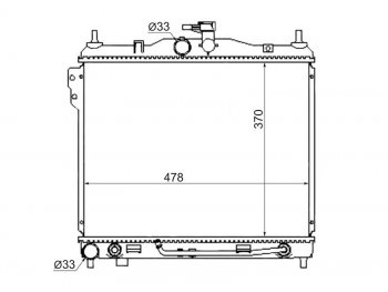 Радиатор охлаждающей жидкости SAT Hyundai Getz TB хэтчбэк 3 дв. рестайлинг (2005-2011)